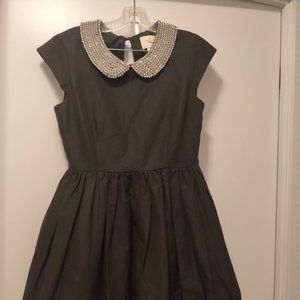 Kate Spade Kimberly Dress Rhinestone collar black size 8